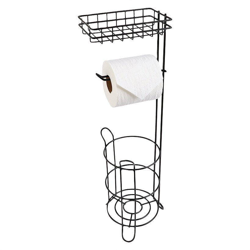 Vertical Toilet Paper Holder with Storage