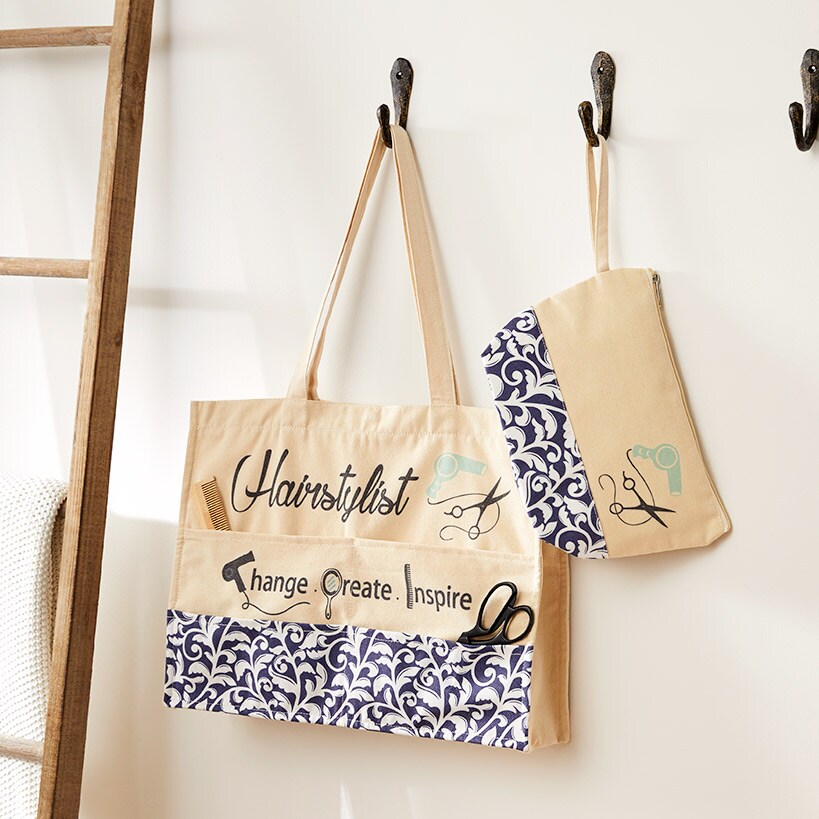 Nurse, Hair Stylist, Teacher Occupational Tote Bag and Pouch#select-tote_hair-stylist