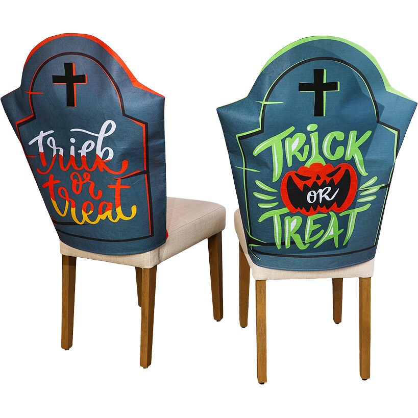 Trick-or-Treat Halloween Dining Chair Covers Set of 2