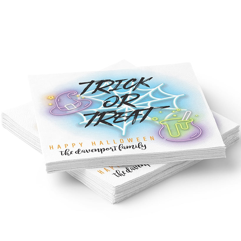 Personalized Halloween Trick or Treat Napkins