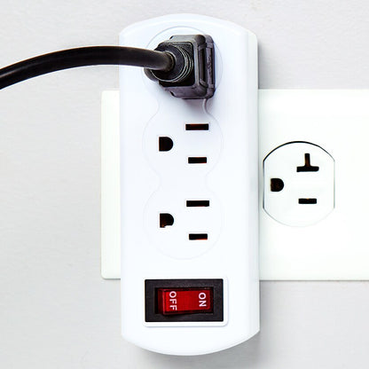 Triple Outlet Plug Adapter On/Off Switch Energy Saving ETL Listed