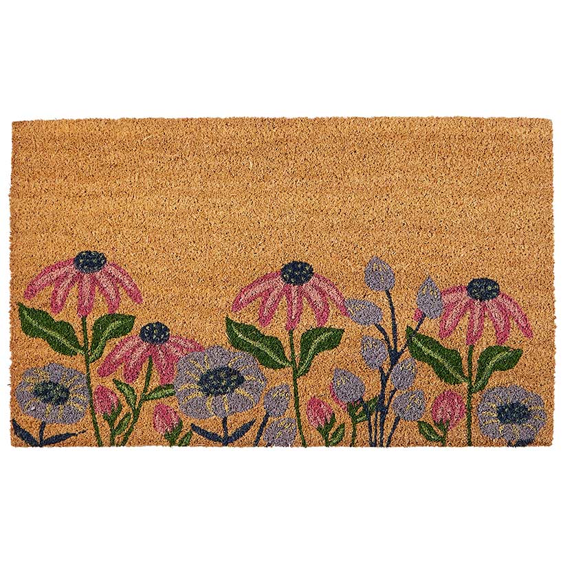 Spring Truck or Floral Coir Doormat