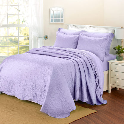 Quilted Damask Bedspread Sets