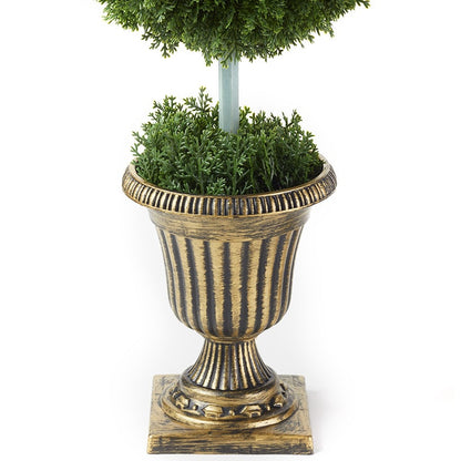 Lighted Pine Topiaries