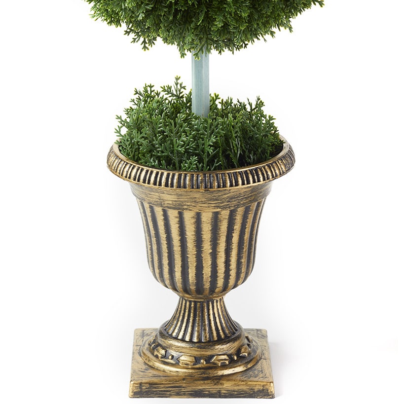 Lighted Pine Topiaries