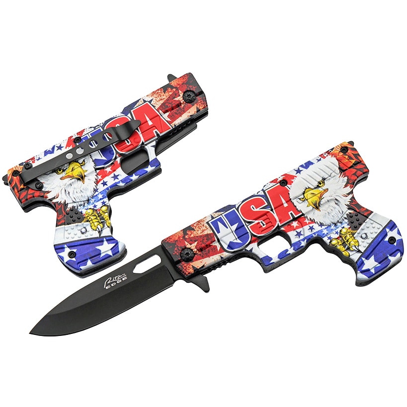 USA Eagle Gun Liner Lock Knife