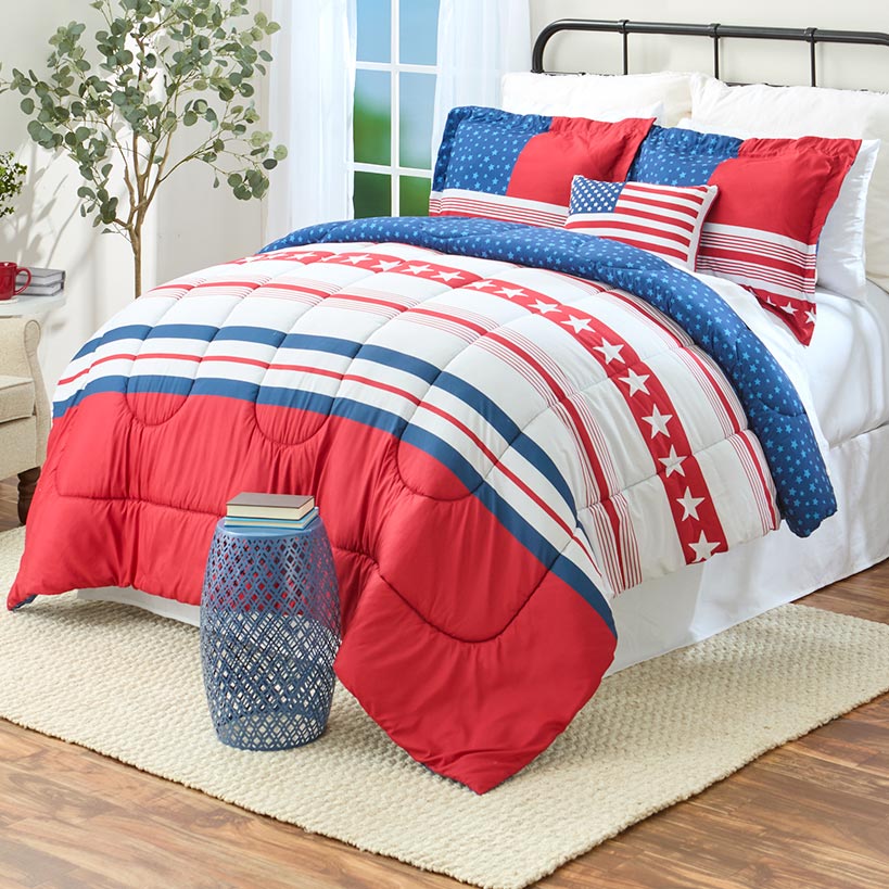 USA Striped Accent Pillow