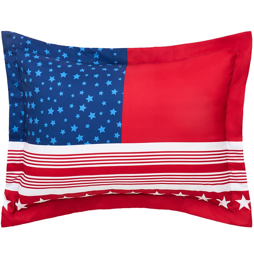 USA Stripe Comforter Set with 2 Shams King Queen#select-item_king