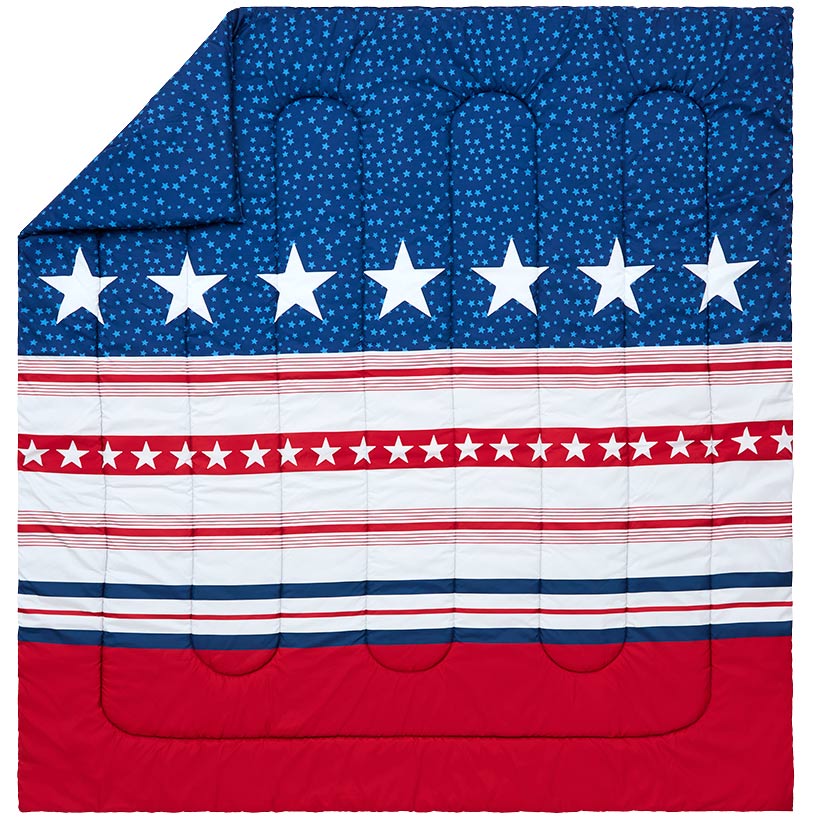 USA Stripe Comforter Set with 2 Shams King Queen#select-item_king