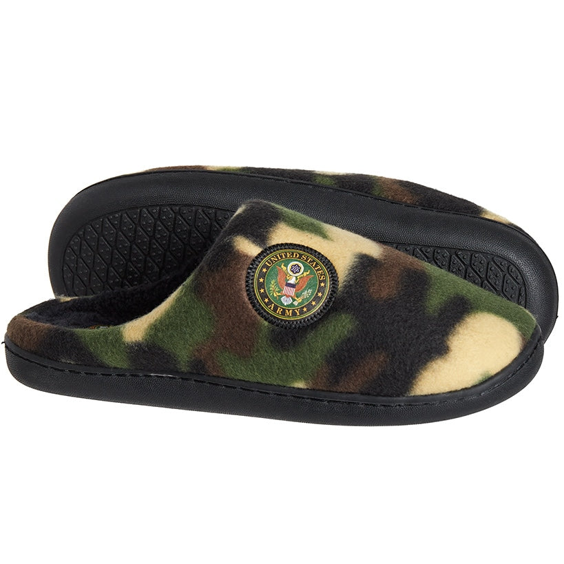 Men's Plush US Army Camo Slippers