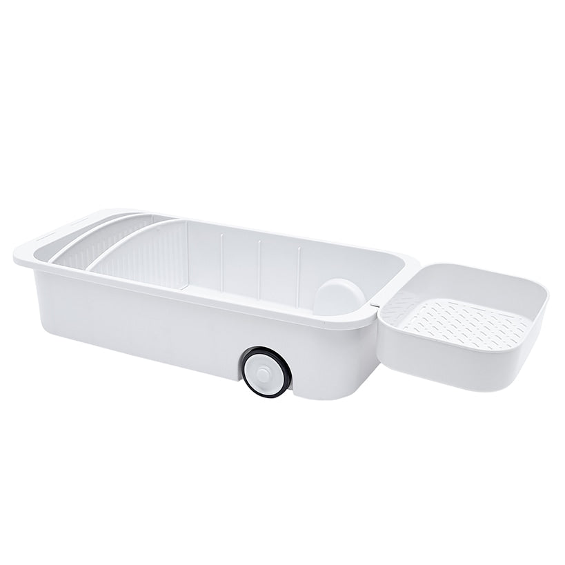 Kitchen Storage Caddy with Adjustable Dividers and Wheels