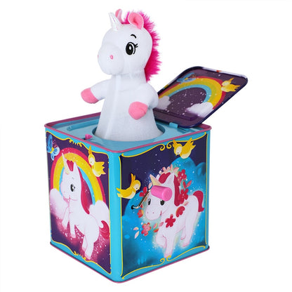 Schylling Unicorn Jack-In-The Box Pop and Glow