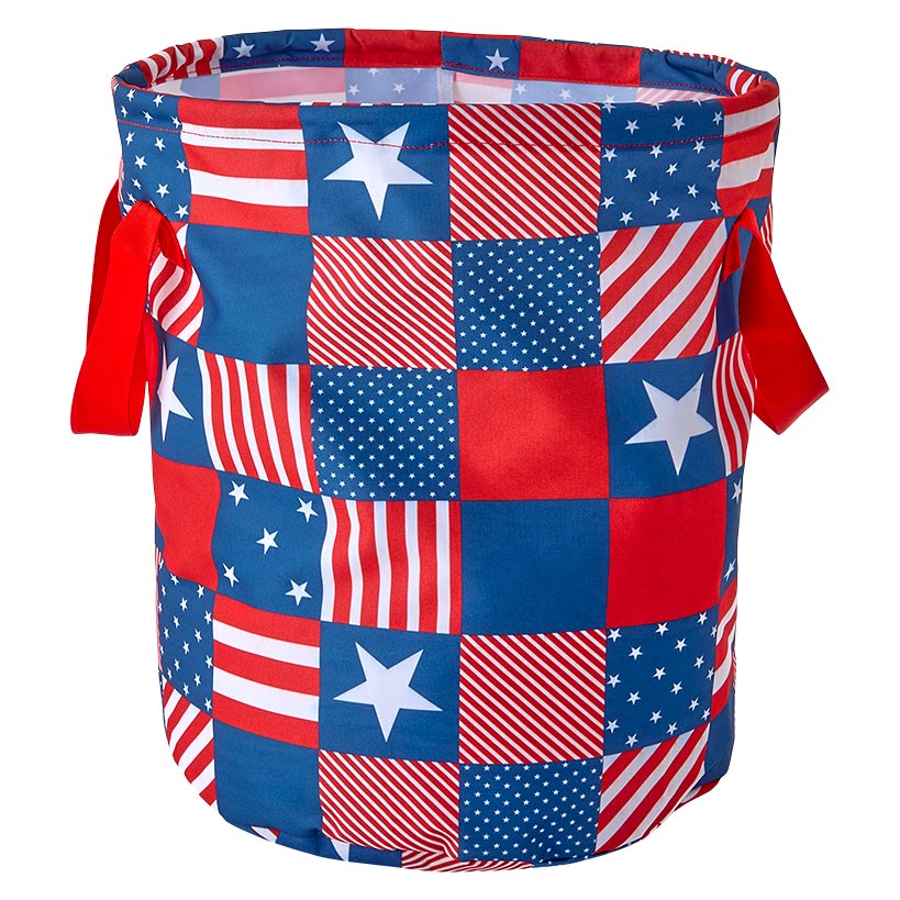 United States of Plaid American Flag Laundry Hamper