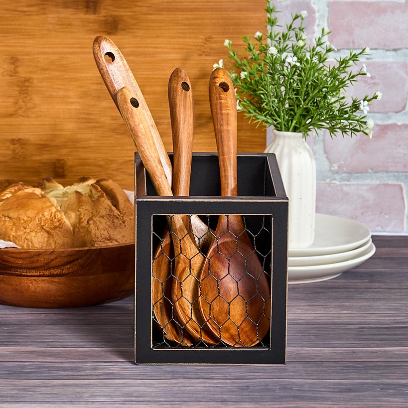 Rustic Farmhouse Kitchen Utenseil Crock#select-item_utensil-holder