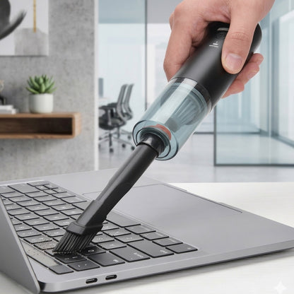 Ultimate Cleaning Bundle – Mini Vacuum & Air Duster + Cordless Power Scrubber