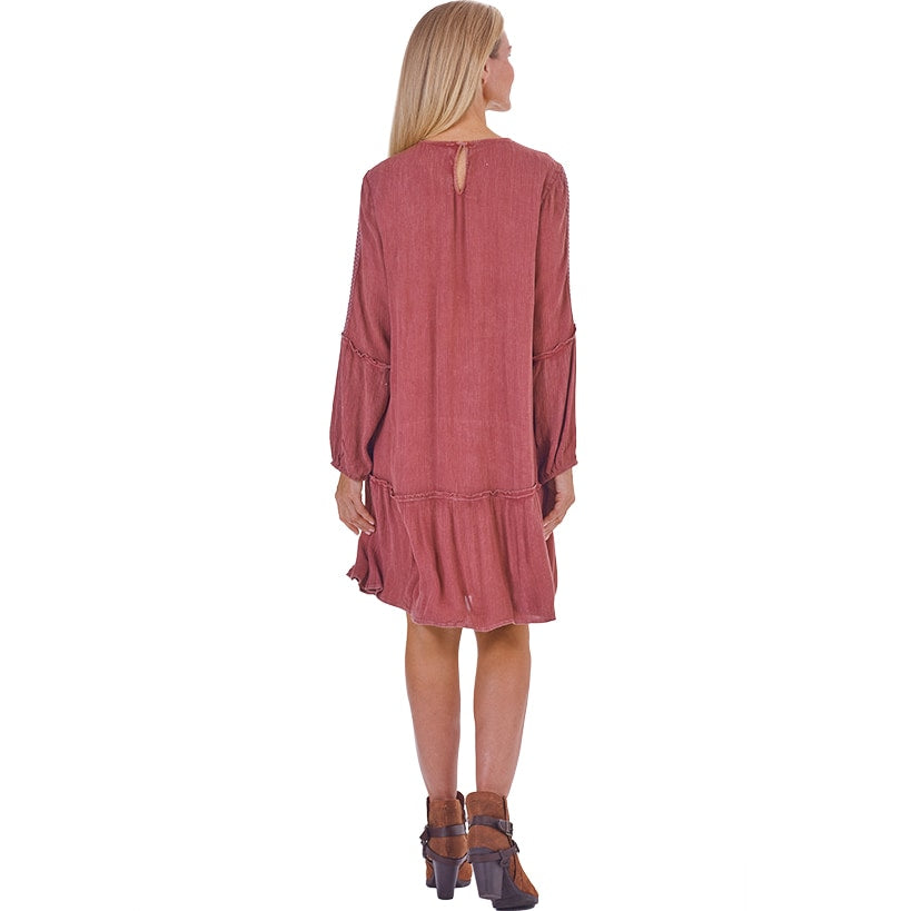 Vintage Wash Lace Trim Swing Dresses