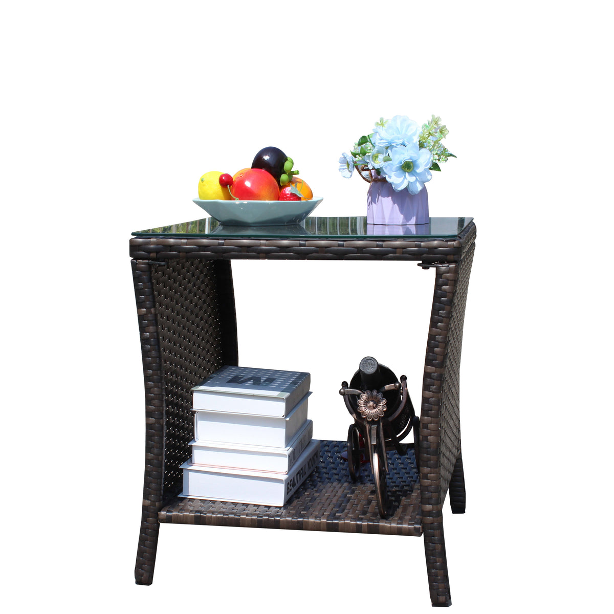 Outdoor patio Furniture 1 Coffee Table with clear tempered glass - image 7