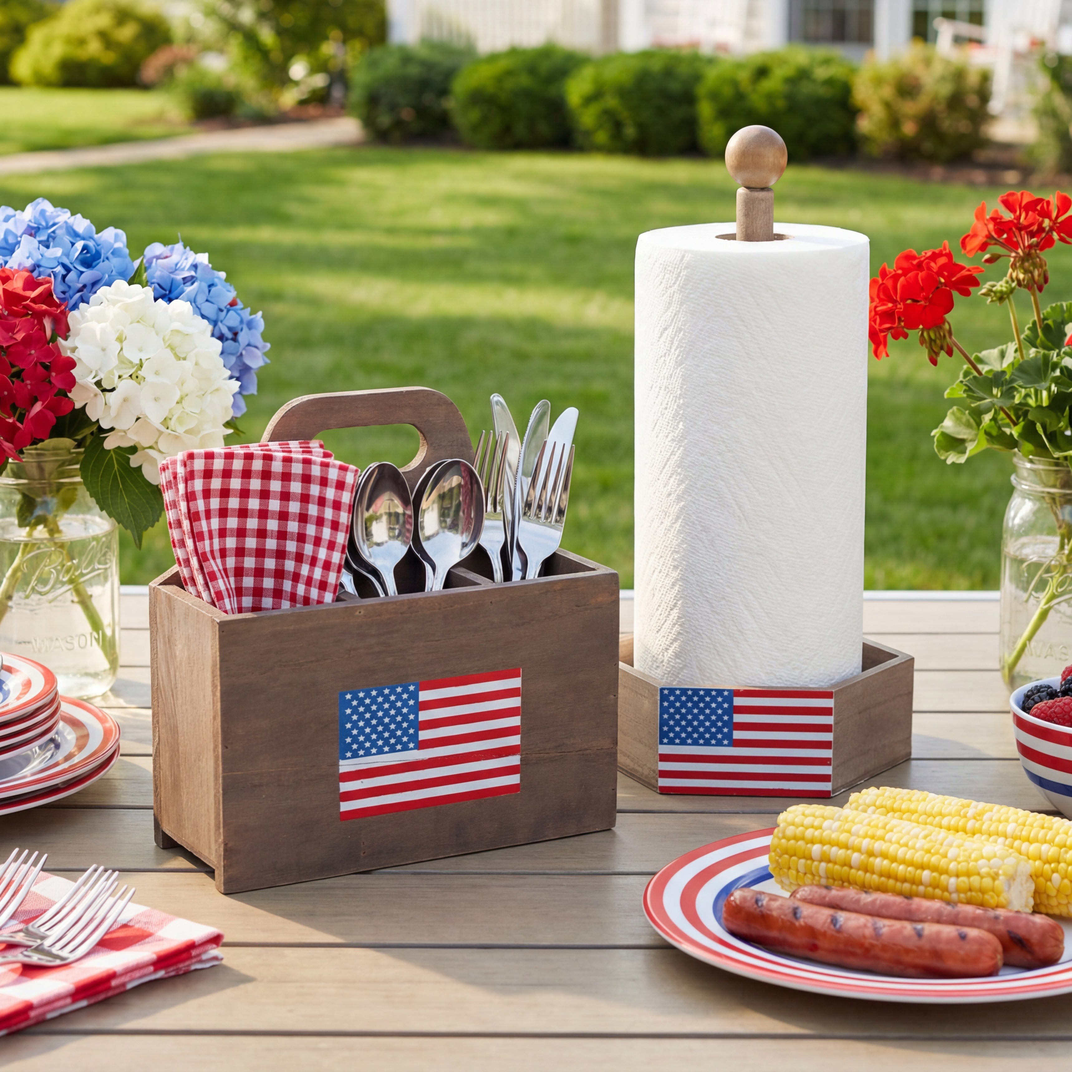 Wooden Americana Serving Collection