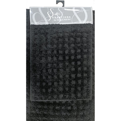 Homewear Soft Sensations Waffle Bath Set with Non-Skid Backing, 2-Pc.