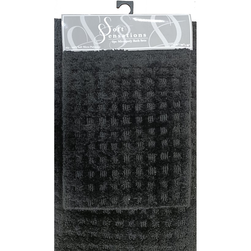 Homewear Soft Sensations Waffle Bath Set with Non-Skid Backing, 2-Pc.