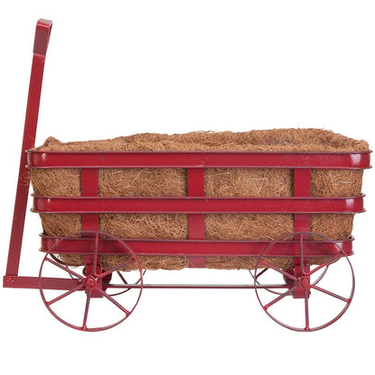 Red Wagon Planter with Liner