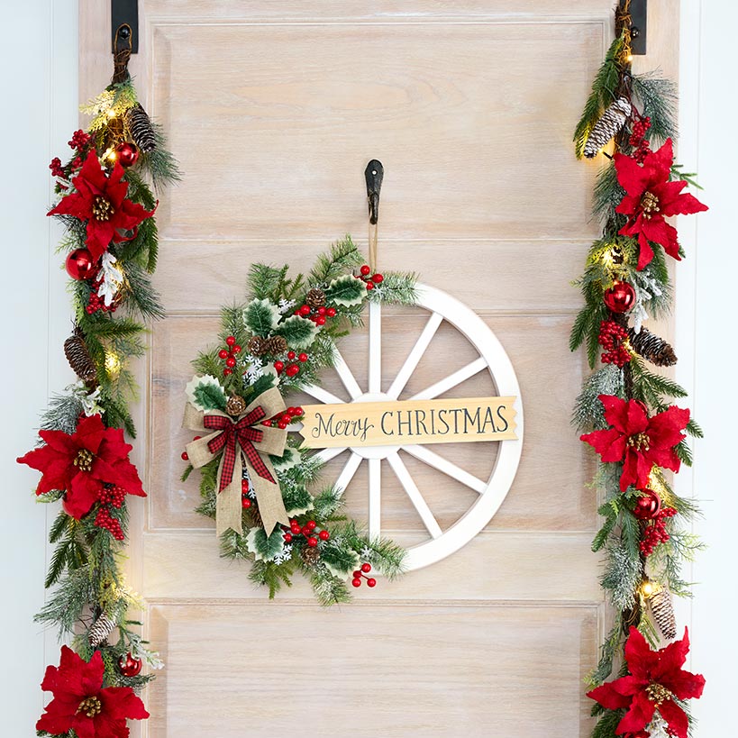 Wagon Wheel Wreath With Greeting#select-wreath_christmas