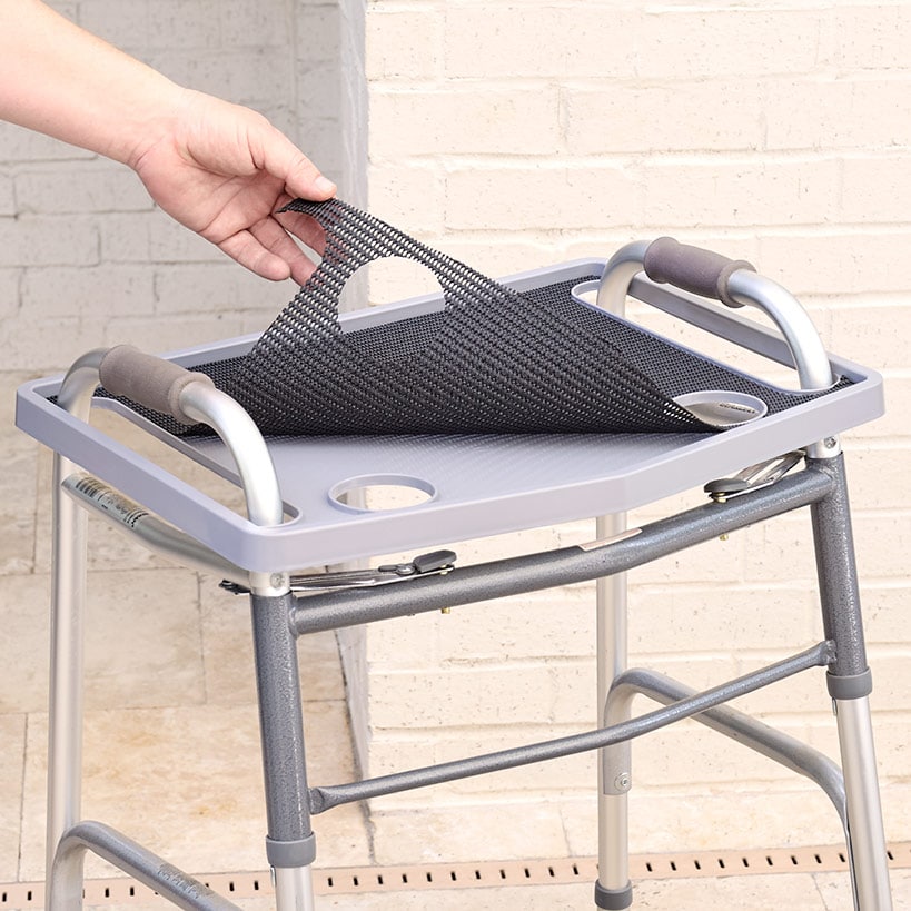 Walker Tray with Grip Mat