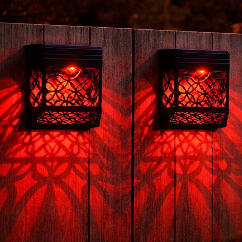 Shadow Cast Wall-Mounted Solar Lights-Set of 2