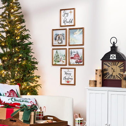 Framed Christmas Wall Art Trio - Christmas or Nativity