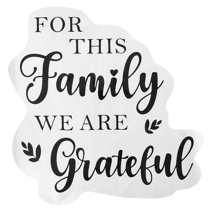 For This Family We Are Grateful - Wall Decor