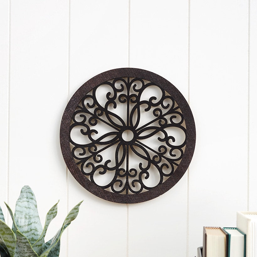 Scrolled Wall Medallion Elegant Metal Wall Art Decor#select-design_flower