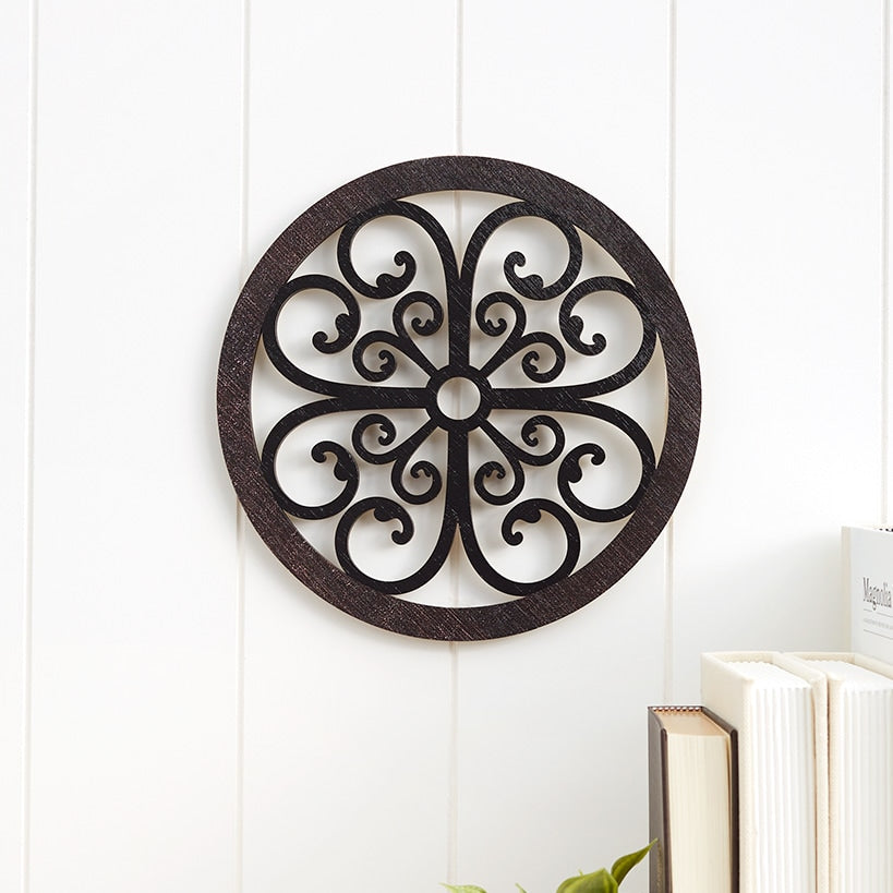 Scrolled Wall Medallion Elegant Metal Wall Art Decor#select-design_heart