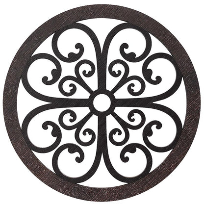 Scrolled Wall Medallion Elegant Metal Wall Art Decor