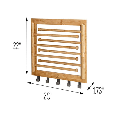 Wall Mount Swivel-Arm Drying Rack Bamboo