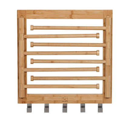 Wall Mount Swivel-Arm Drying Rack Bamboo