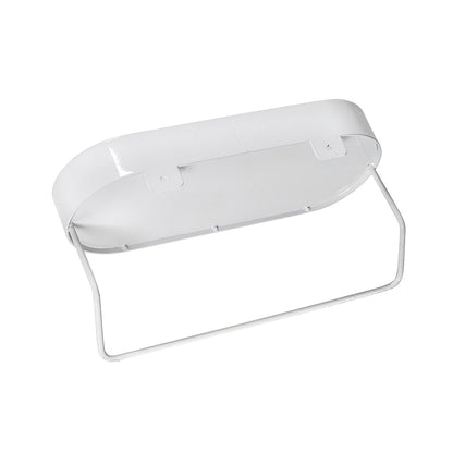 Wall Mounted Bathroom Shelf with Towel Bar and Oval Top Tray