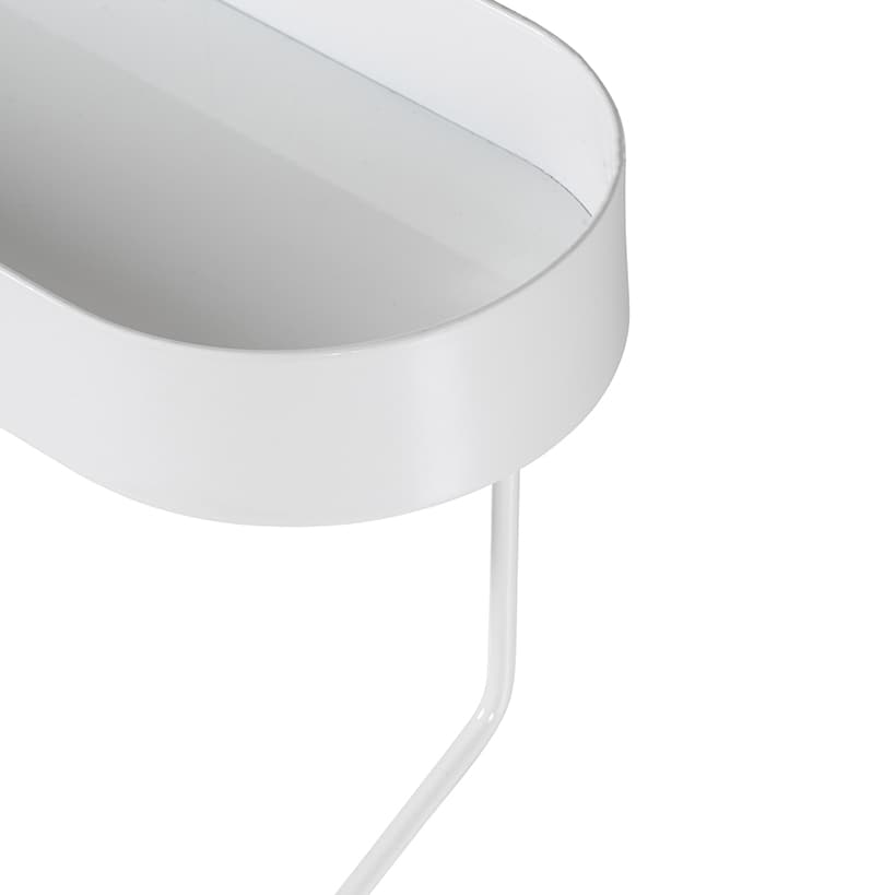 Wall Mounted Bathroom Shelf with Towel Bar and Oval Top Tray