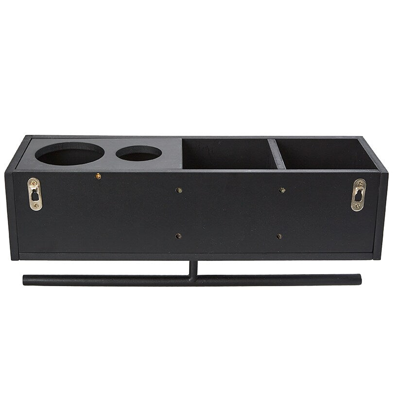Beauty Wall Shelf with Towel Bar#select-item_black