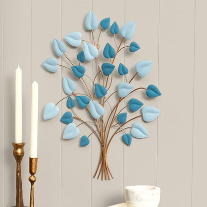 Decorative Metal Wall Tree Décor - Blue/Green, Copper, or Mauve