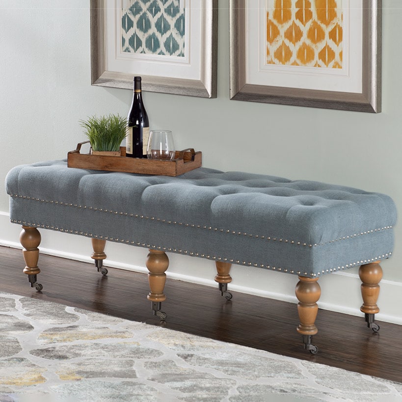 Isabelle Linen 50" Bench