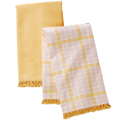 Springtime Plaid Set of 2 Kitchen Towels
