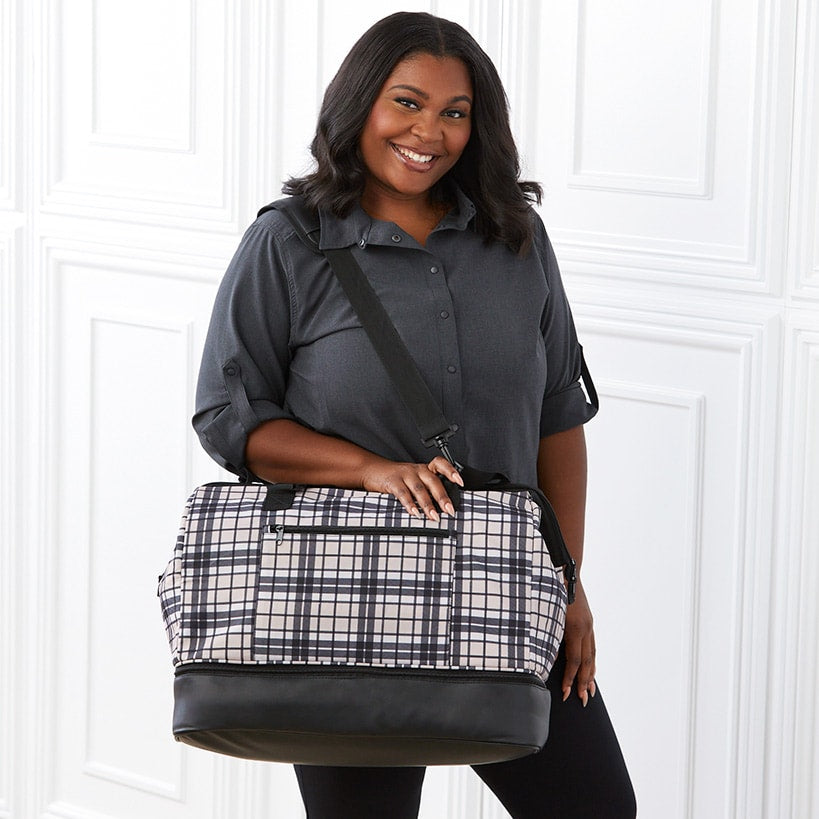 Women's Plaid Travel Duffle Bag