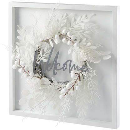 White Welcome Wall Sign