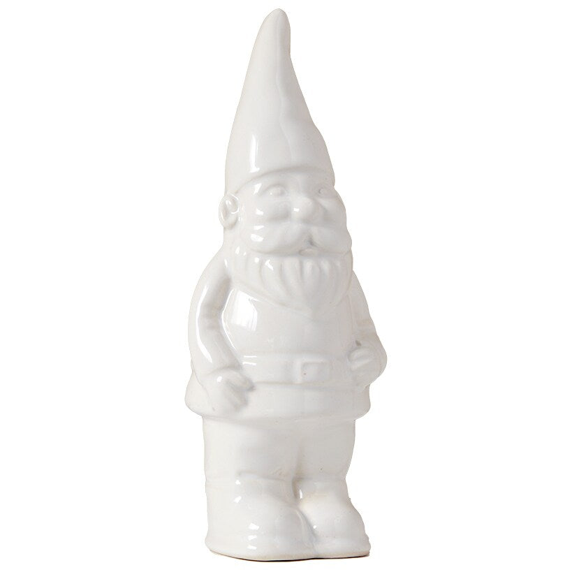 White Ceramic Gnome