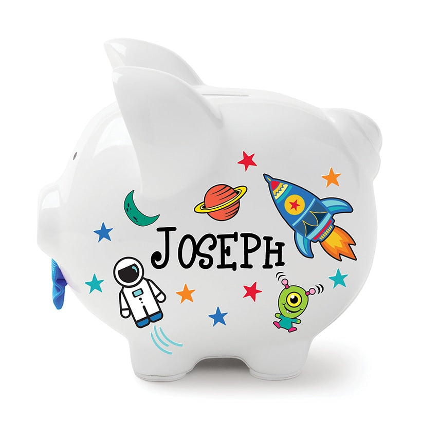 Personalized Piggy Bank White#select-bank_space