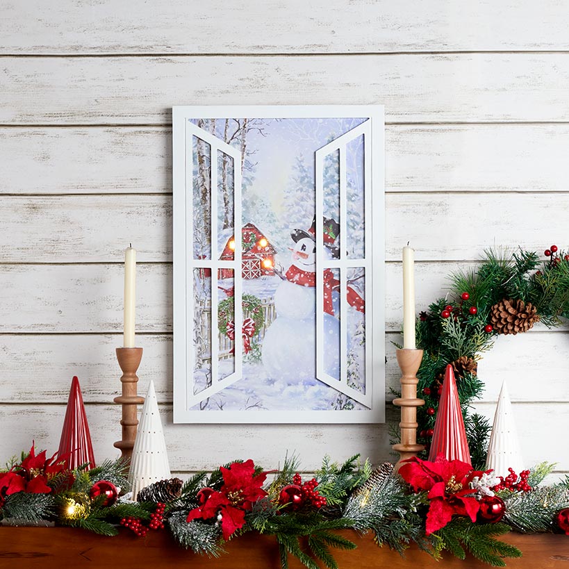 Lighted Holiday Window Wall Art#select-design_snowman