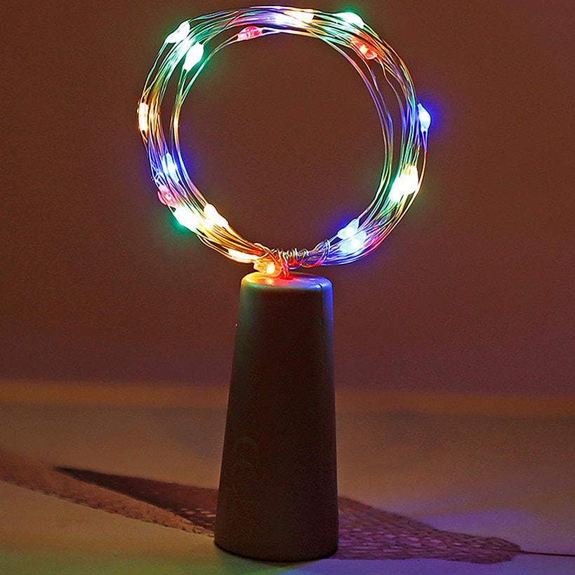 Wine Bottle Lights with Cork