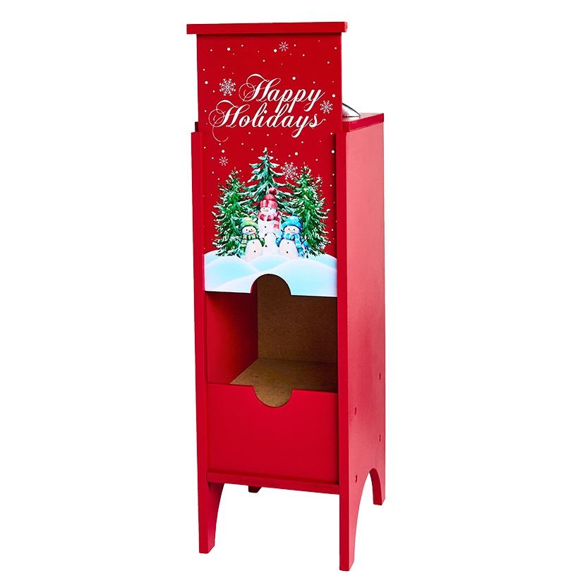Boxed Wine Decorative Wooden Cover for Christmas - Holds 3L#select-color_red