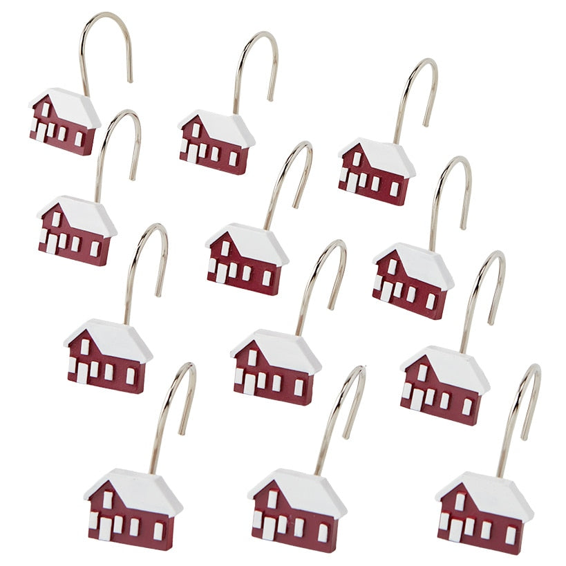 Winter Village Shower Hooks Set of 12