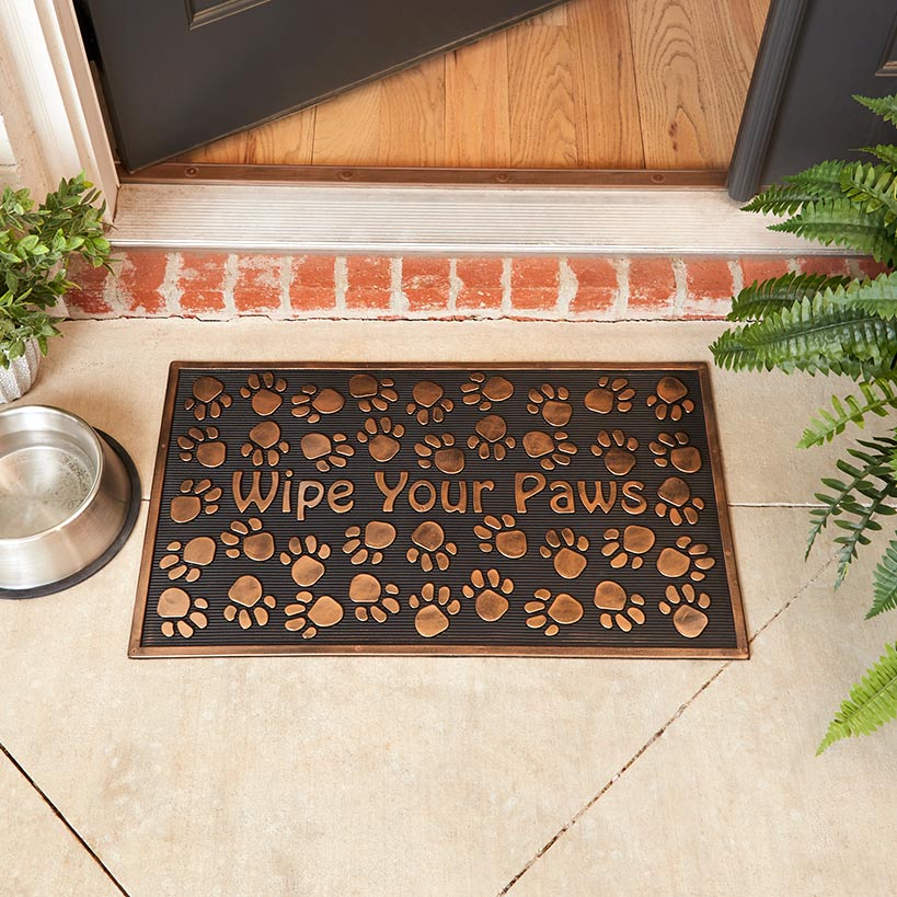 Rubber Stair Treads Set of 2 or Doormat, Wipe Your Paws#select-item_rubber-doormat